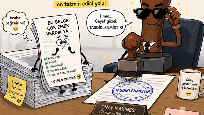 Yaptıklarınız için onay ve takdir bekler misiniz yoksa ben bildiğimi okurum mu dersiniz?