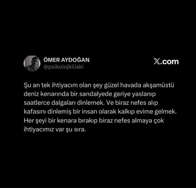 Bazen her şeyi bırakıp sadece nefes almak istemek kaçış mı, ruhsal bir ihtiyaç mı?