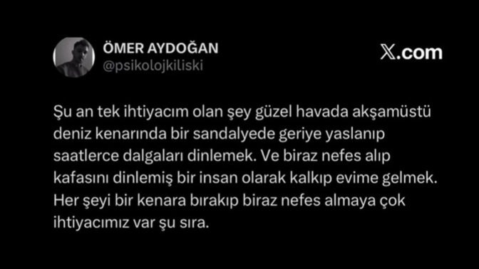 Bazen her şeyi bırakıp sadece nefes almak istemek kaçış mı, ruhsal bir ihtiyaç mı?