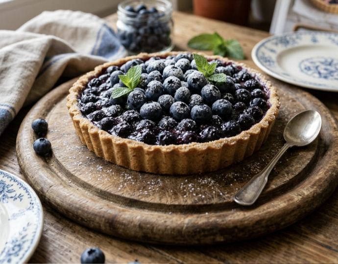 Bol yaban mersinli tart sever misiniz?