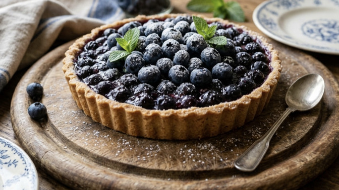 Bol yaban mersinli tart sever misiniz?