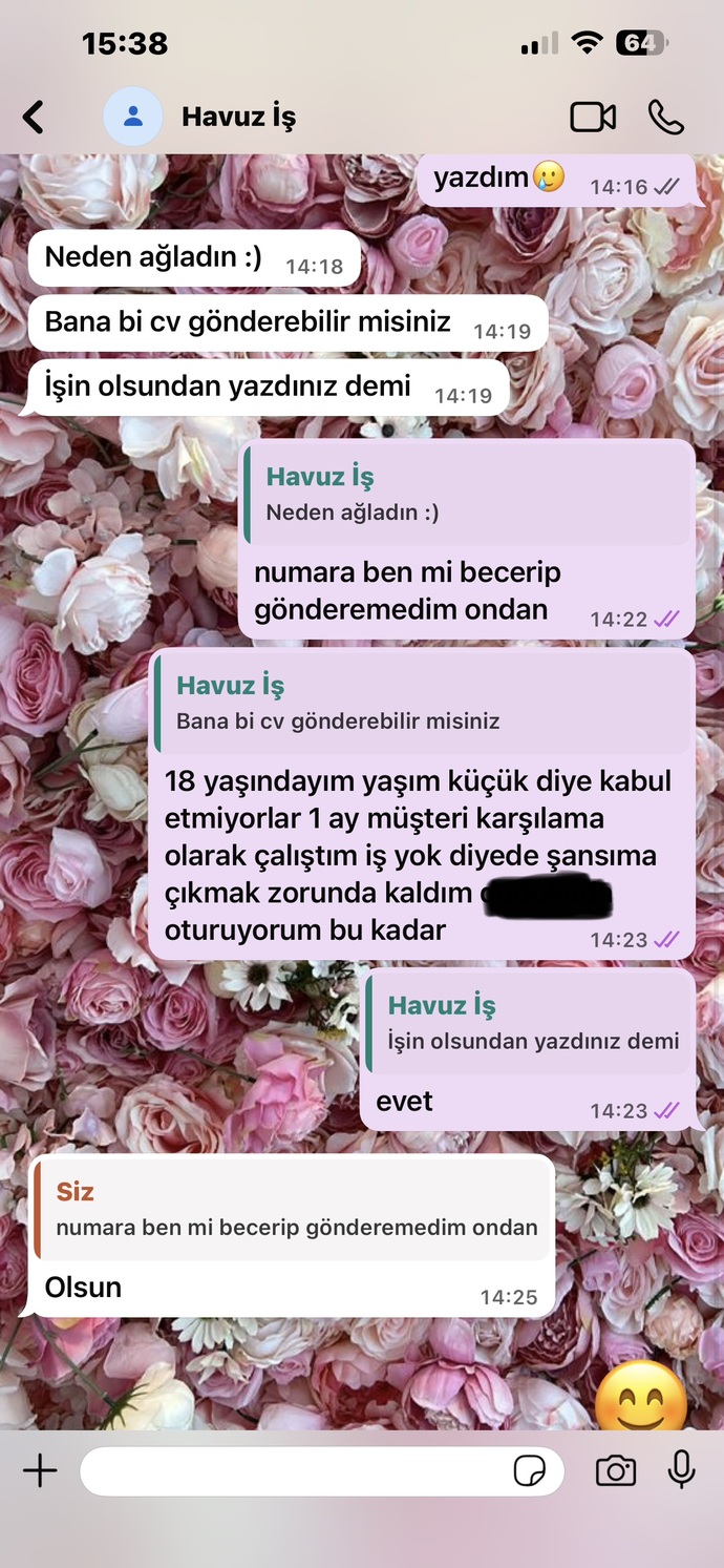 Abi bana görüldü attı neden bilmiyorum insan olumlu olumsuz evet hayır bir şey yazardı acaba ben mi yazsam