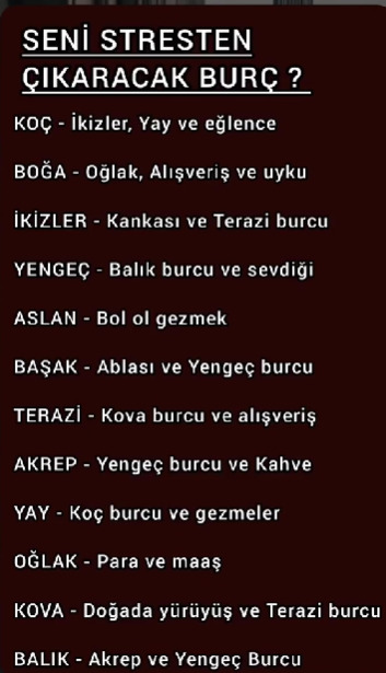 Seni stresten çıkaracak burç hangisiymiş?
