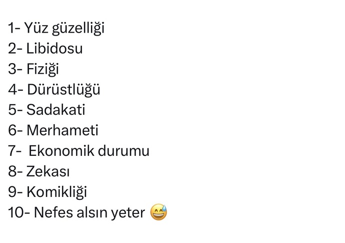 Karşı cinste sizin için en önemlisi hangisi ya da hangileri?