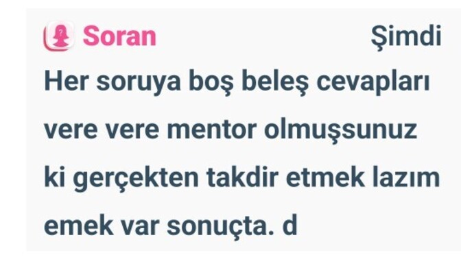 Sorduğumuz sorulara boş yere cevap veren insanlara kuruluyor musunuz?