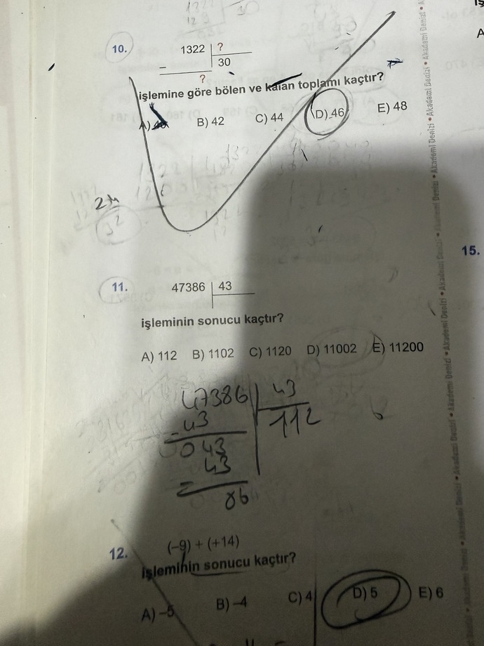 Bölme işlemini yapmadım yardım eder misiniz?