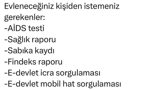 Evleneceğiniz kişiden ne istersiniz?