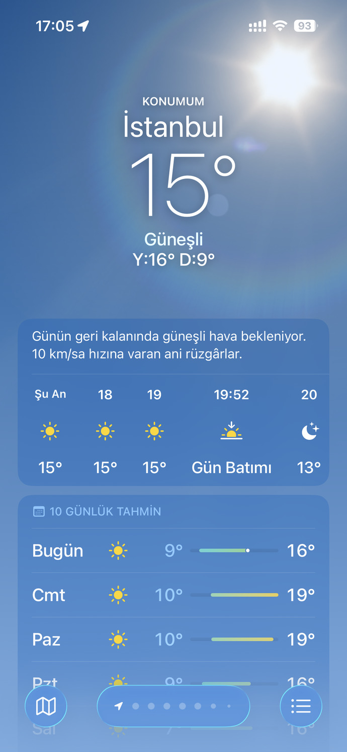 Yasadiginiz yerde havalar nasil?