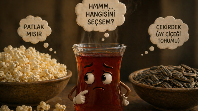Çay ve çekirdek mi, çay ve patlamış mısır mı?