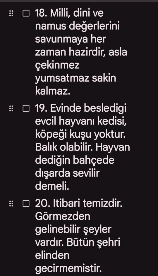 43 erkek kuralım var tanistigim erkeklerin kişiliğine göre bunları tikliyorum ve eskiler veriyorum nasıl?