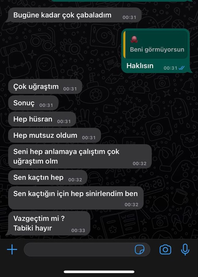 Kızlar sizin de ayda 1 2 kere kendini gösteren exlerinjz var mı?