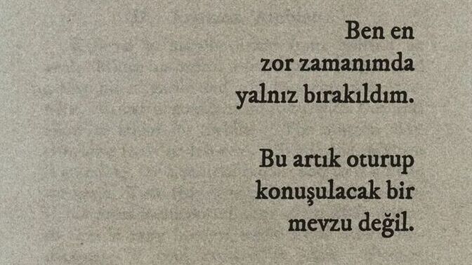 Sen neden yalnızsın?