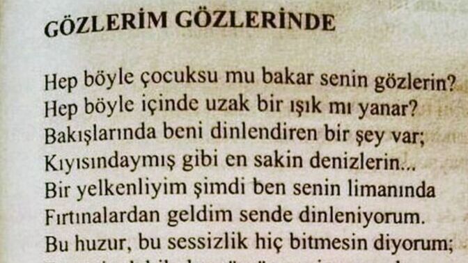 Gözlerinden gözlerinizi alamadığınız biri oldu mu?