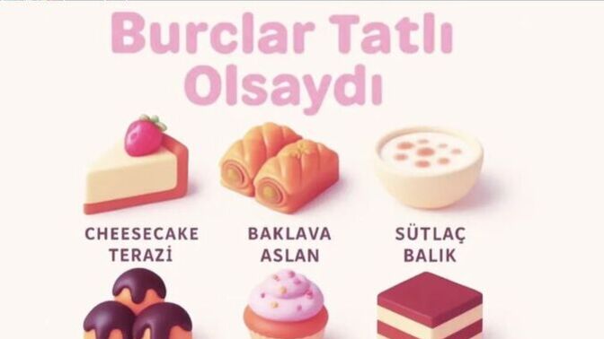 Burçlar tatlı olsaydı sen hangi tatlı olurdun 😋?