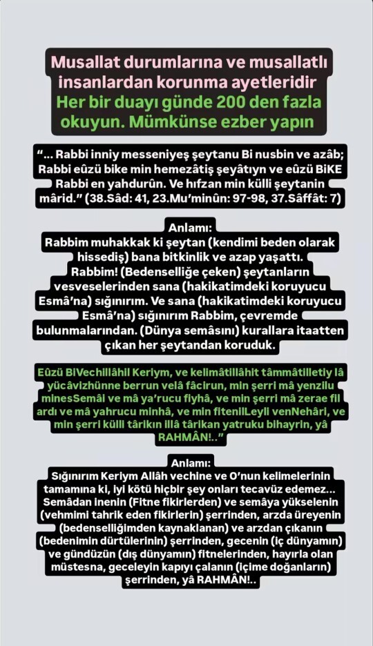 Hocaya gittim içine cin kaçmış dedi açıklamayı okur musunuz?