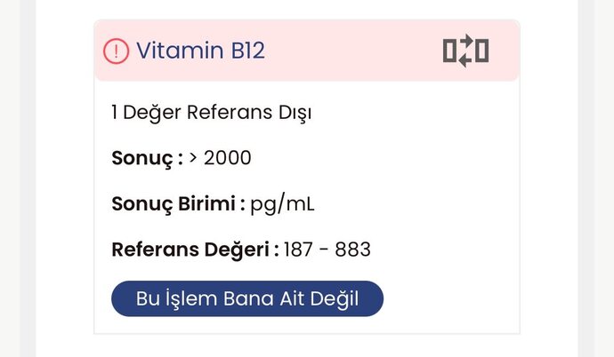 B12 vitaminim sorunlu çıkmış ne yapabilirim?