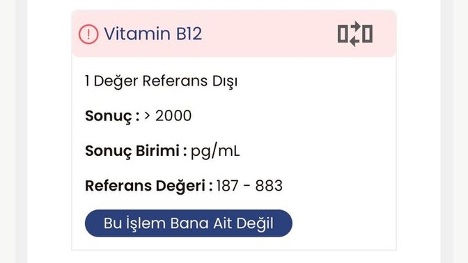 B12 vitaminim sorunlu çıkmış ne yapabilirim?