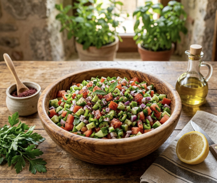 Kuruyemişli yeşil salata mı çoban salata mı?