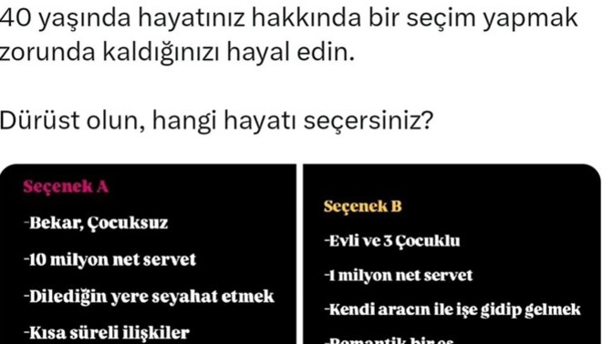 Hangi hayatı seçersin?