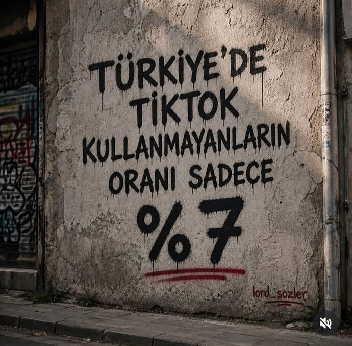 Hiç TikTok kullanmayan yüzde 7lik kesimden olmak sizce de gurur verici mi?