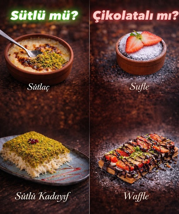 Ne tür tatlı seversin Tarafını seç?