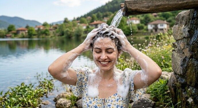 Hiç bir göl veya nehir de saçlarınızı yıkamak zorunda kaldınız mı?