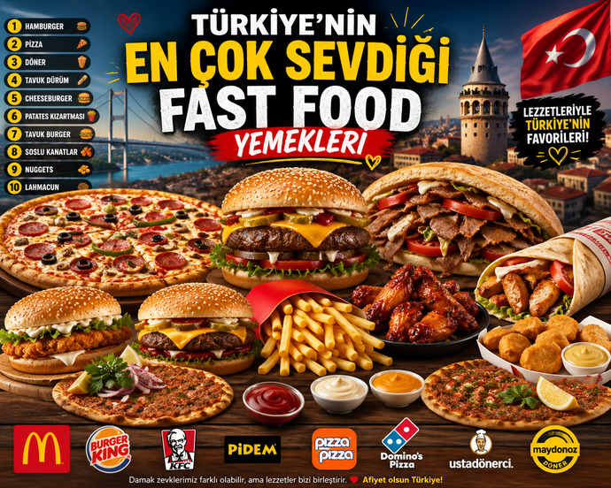 Türkiye’nin en çok sevdiği fast food yemeklerinden senin favorin hangisi :) ?
