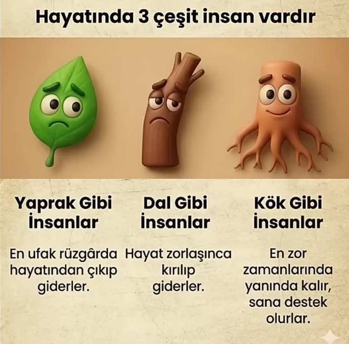 Senin hayatında hangi çeşit insan var?