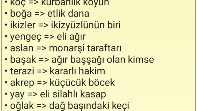 Bana göre burçlar böyledir. Fikirleriniz?