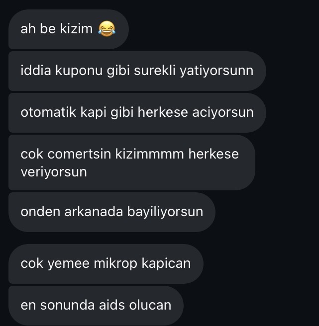 Bu ne beeeee herkes namuslu bi ben seyim yeter ya?