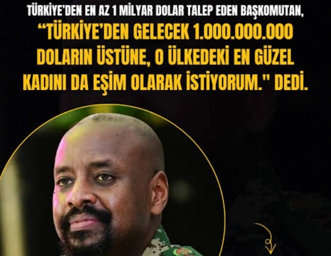 Uganda başkomutanı muhoozi kaineruga Türkiye den en az 1 milyar doları ve en güzel kadınları istiyor ne söylemek istersiniz?