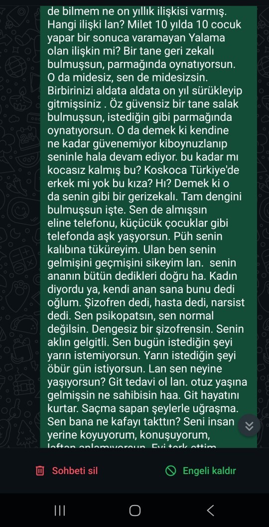 Beni cileden cıkardı artık?