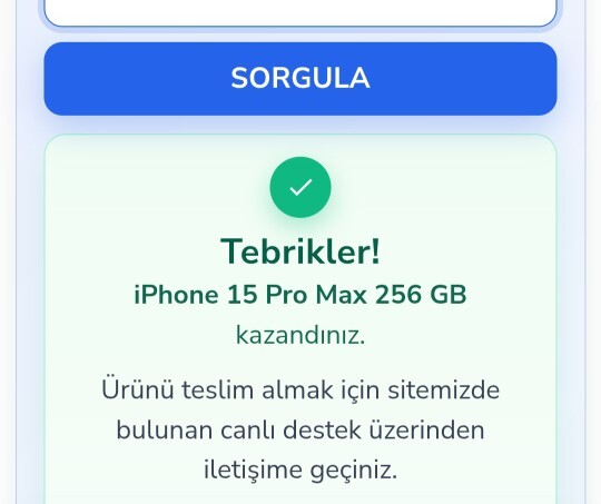 Iphone kazandım ınstagramdan bu doğrumu acaba?