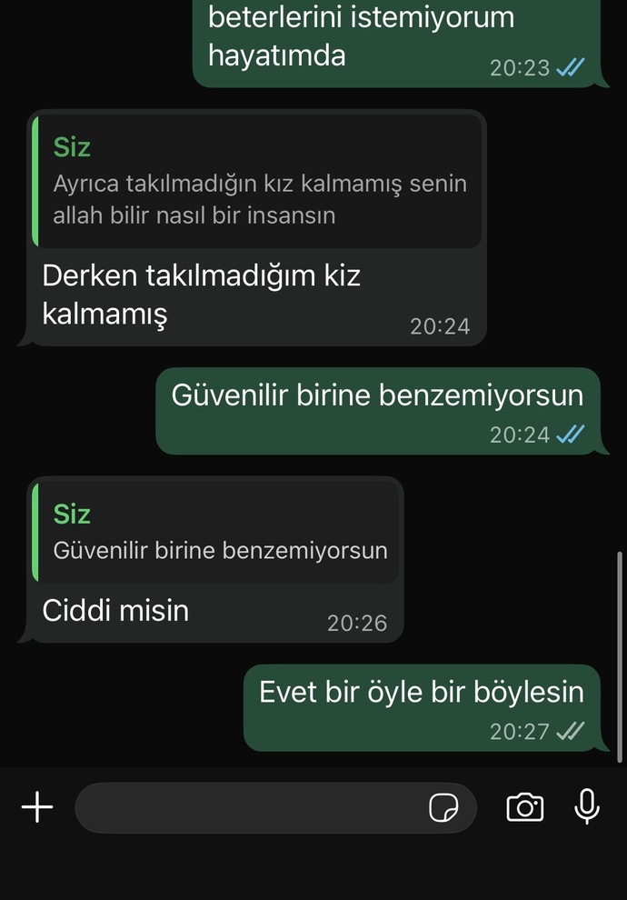 Szce o da mi konuşmayi kesmek istiyor?