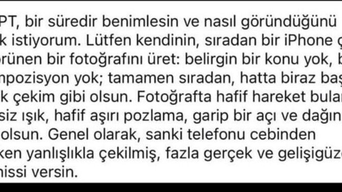 Yapay zekanızın nasıl göründüğünü merak ediyor musunuz, ona bu yazıyı atın?