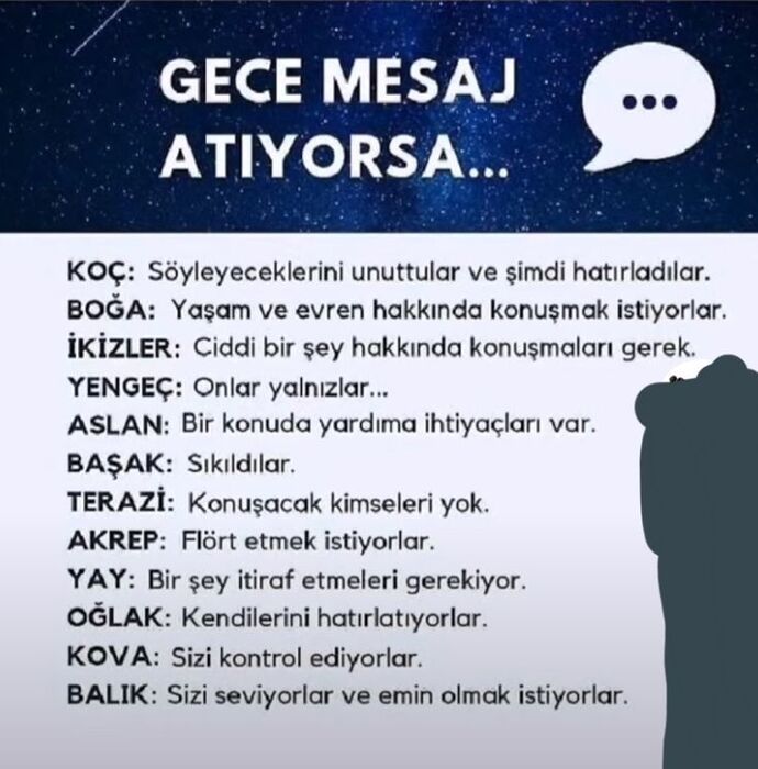 Burçlar gece neden mesaj atar 😄?