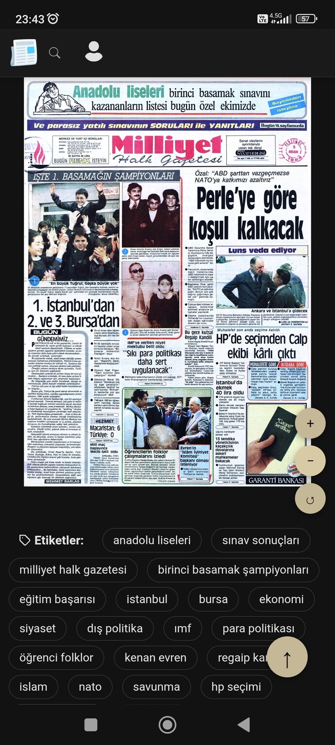 Doğduğunuz günde basılan bir gazete var mı sizde?