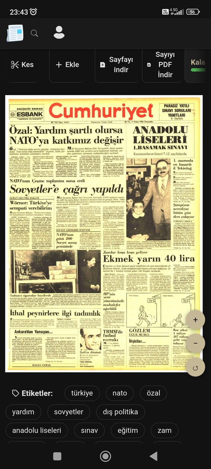 Doğduğunuz günde basılan bir gazete var mı sizde?