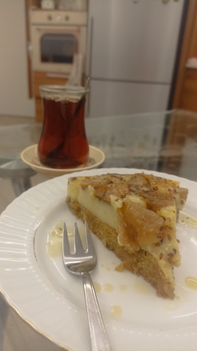 İncirli pastam nasıl olmuş sizce, çay ile pasta yemeyi sever misiniz?