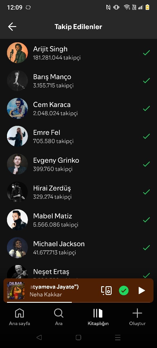 Spotifyda takip ettiğiniz sanatçılar ve asla geçmeyen favori şarkınız hangisi?