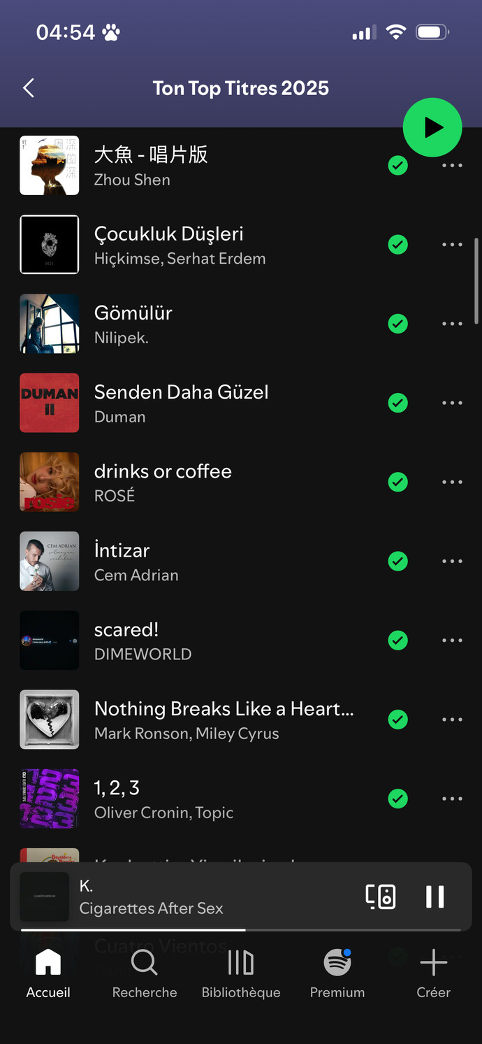 Spotify'da takip ettiğiniz sanatçılar ve asla geçmeyen favori şarkınız hangisi?