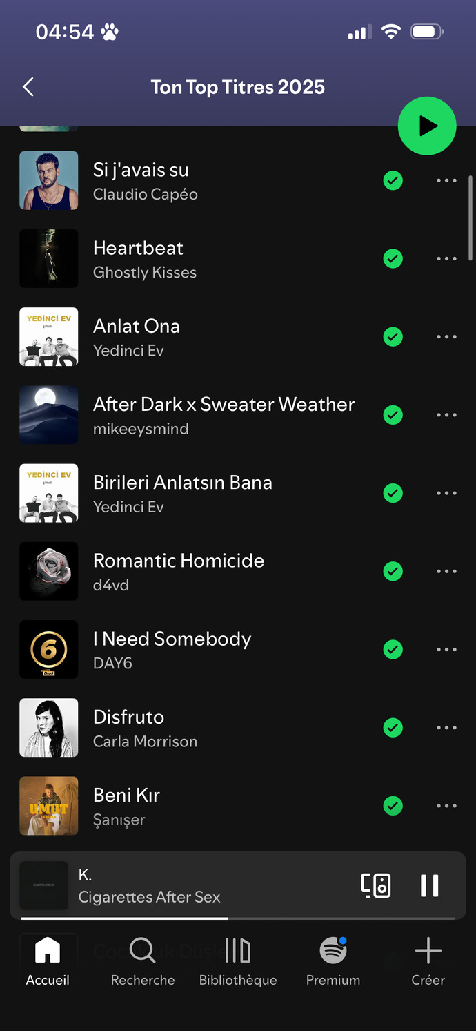 Spotify'da takip ettiğiniz sanatçılar ve asla geçmeyen favori şarkınız hangisi?