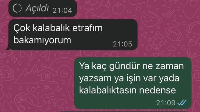 Benimle konuşmak istemiyor mu ben mi zorlamışım?