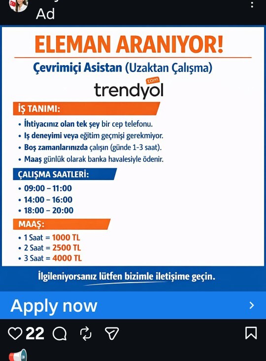 Bu tarz ilanlar hakkında ne düşünüyorsunuz dolandırıcı mi bunlar?