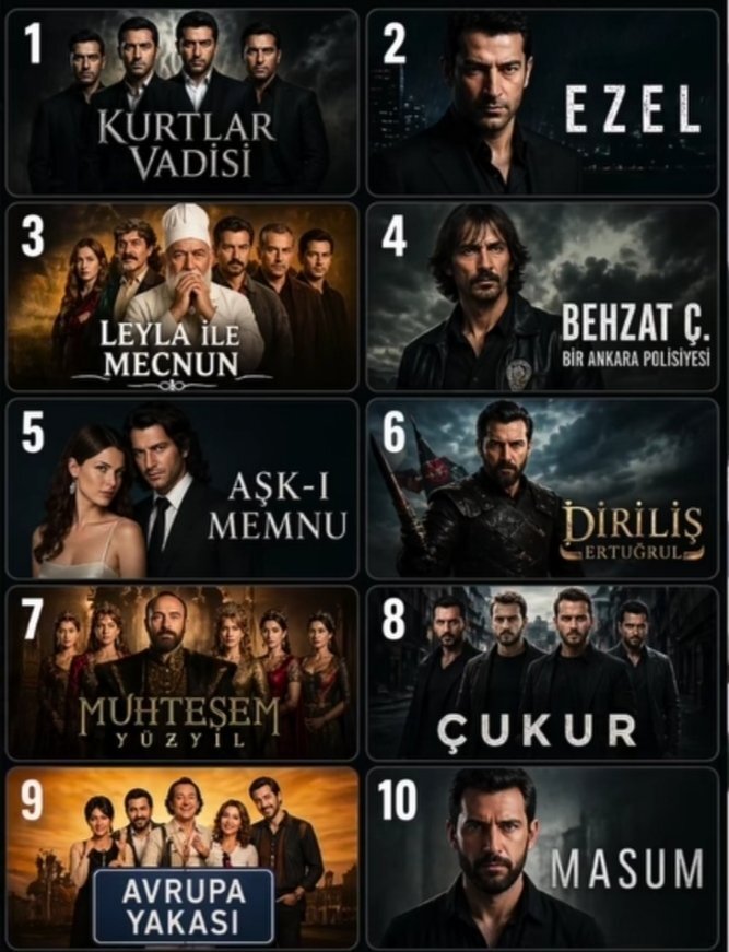 Türkiyenin gelmiş geçmiş en iyi dizisi hangisi sizce?