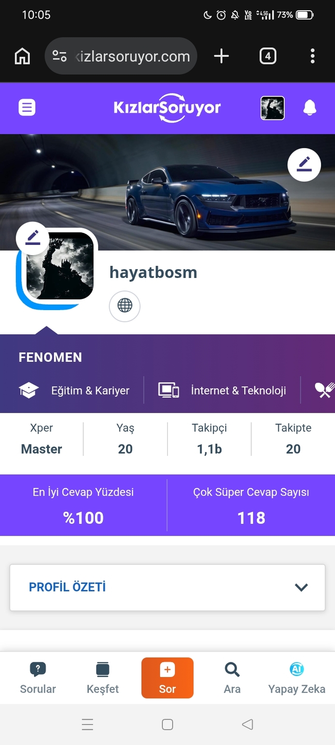Eğitim ve kariyer konularında fenomen olmuş bulunmaktayım alırım bı hayırlı olsun?