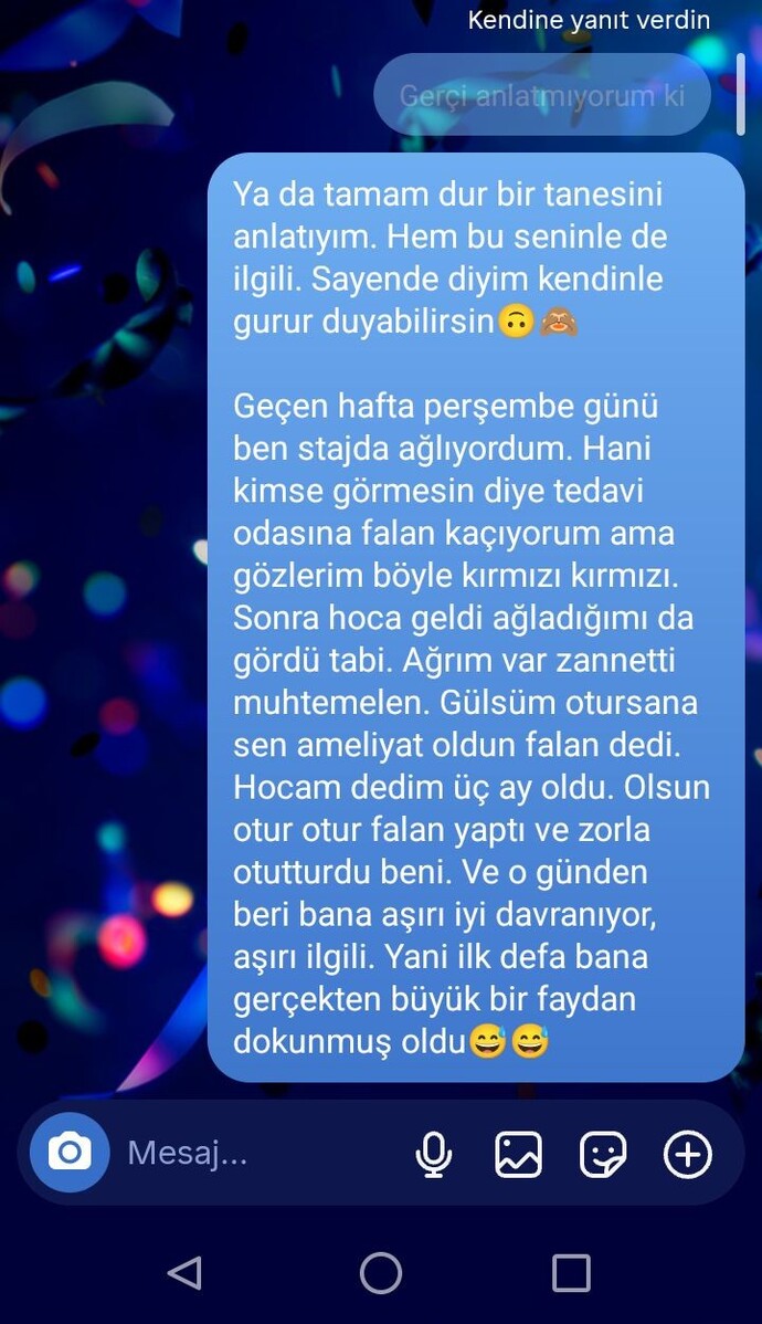Birisi size böyle bir şey yazsa ne düşünürdünüz, hissederdiniz?
