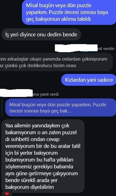 Bu konuşmaya bakar mısınız, başkalarıyla da konuşuyor mudur?