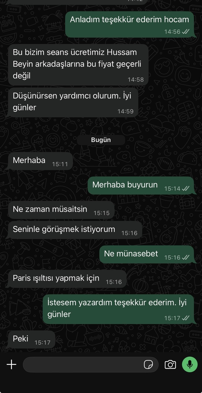 Doktorla aramda geçen konuşma sizce sövüp engellesem mi?