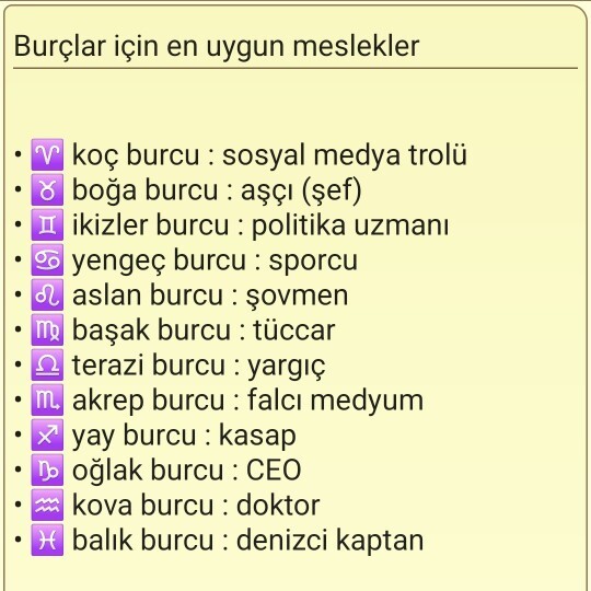 Burçlar için en uygun meslekler hangisidir sizce?